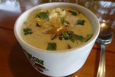 Крабовый крем суп с гребешками и грибами: шаг 9