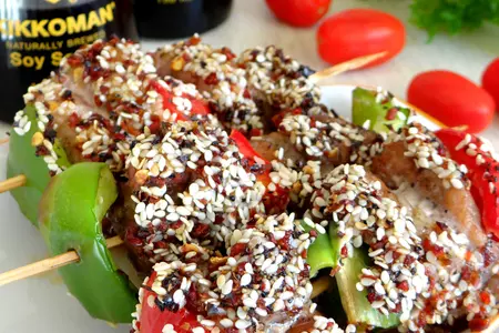Мясная закуска на шпажках с кунжутом: шаг 10