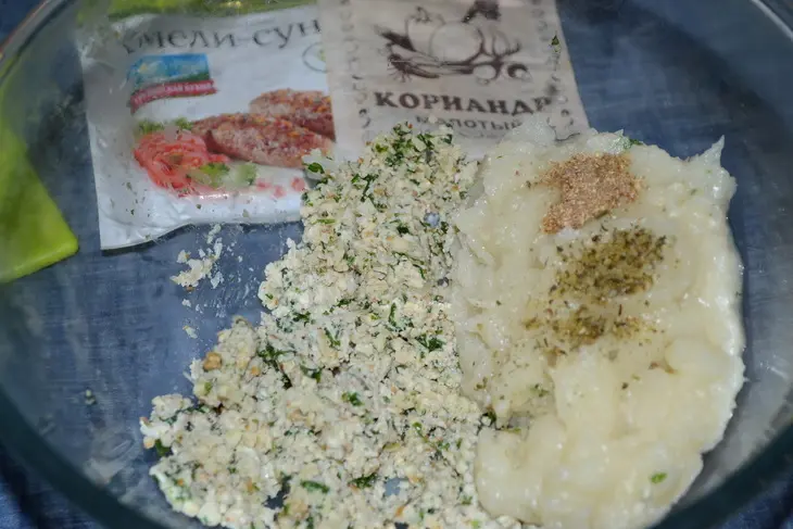 Рис с пхали и крылышками: шаг 5