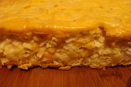 Творожный заливной пирог с цветной капустой.: шаг 10