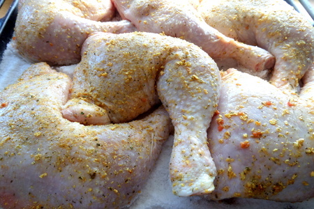 Куриные окорочка,запечённые на соляной основе: шаг 4