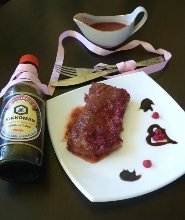 Мясо, запечённое в бруснично-апельсином соусе: шаг 6