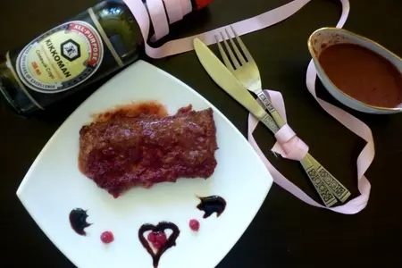 Мясо, запечённое в бруснично-апельсином соусе: шаг 7