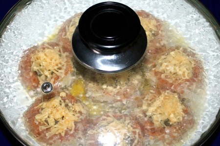 Мясные "гнездышки" с грибами и сыром с пшеном за 25 минут: шаг 9