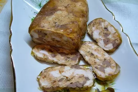 Куриная «ветчина» с сердечками: шаг 5