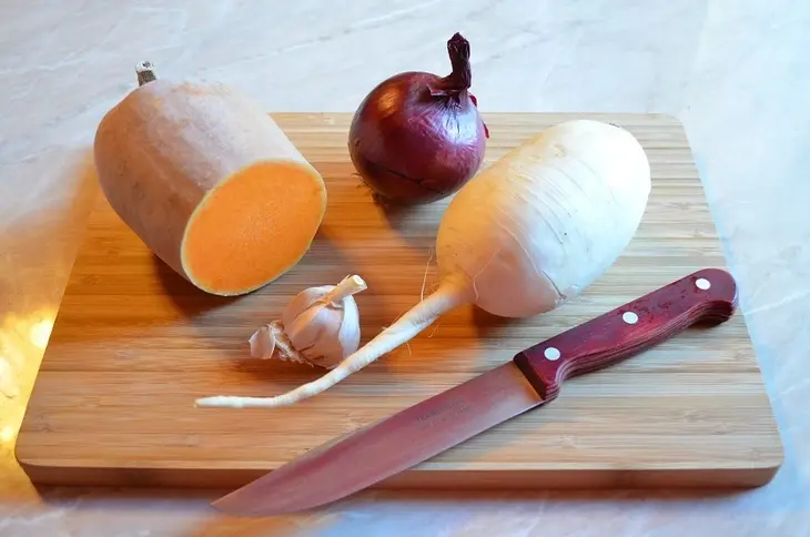 Нежная курица с гарниром из редьки и тыквы.: шаг 5
