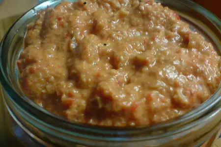 Икра из запечённых красных перцев с орехами: шаг 6