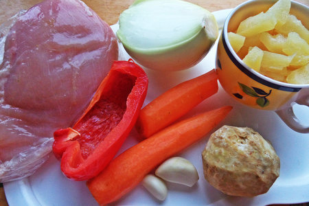 Курица в сезаме с овощами и рисом за 30 минут: шаг 1