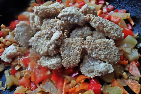 Курица в сезаме с овощами и рисом за 30 минут: шаг 8