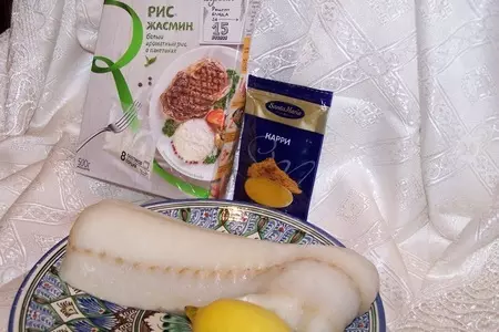 Рыбные "шнурки" с лимоннм рисом: шаг 1