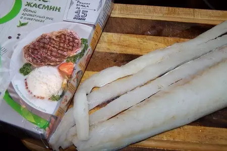 Рыбные "шнурки" с лимоннм рисом: шаг 3