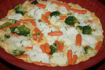 Творожно-тыквенный пирог с овощами и сыром: шаг 5