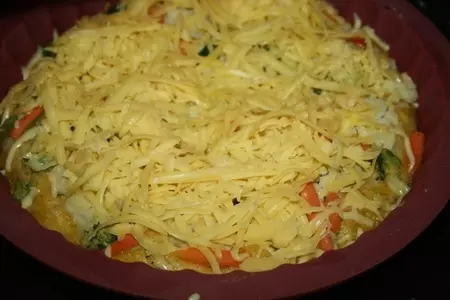 Творожно-тыквенный пирог с овощами и сыром: шаг 6