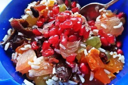 Салат "фруктовые брызги с рисом": шаг 6
