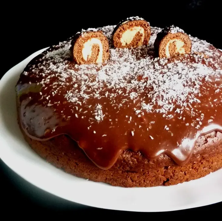 Шоколадно-кокосовый торт (постный, без яиц и масла, серия гости на пороге): шаг 4