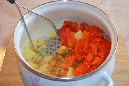 Нежная курочка с пюре из запечного сладкого перца и картофеля.: шаг 6