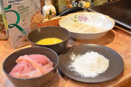 Филе индейки в хрустящей чесночной панировке с рисом "индика браун" за 35 минут.: шаг 2