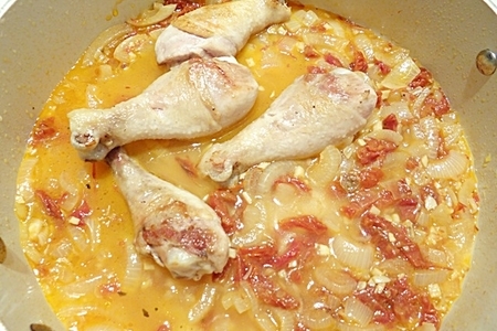 Курица в сливочном соусе с вялеными томатами и рисом "кубань" за 25 минут: шаг 5