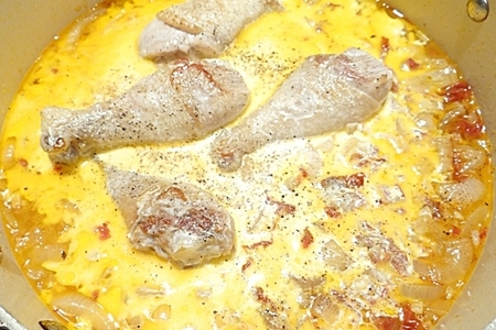 Курица в сливочном соусе с вялеными томатами и рисом "кубань" за 25 минут: шаг 6