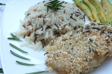 Рыбное филе в кунжутно-розмарином панцире с рисом акватика mix за 30 минут: шаг 8
