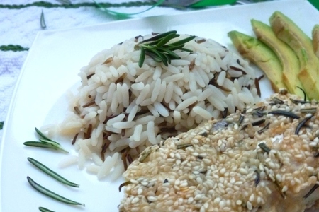 Рыбное филе в кунжутно-розмарином панцире с рисом акватика mix за 30 минут: шаг 9