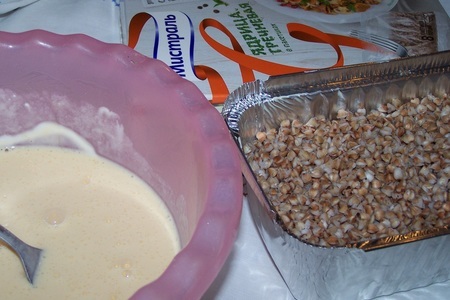 Запеканка из гречки с курицей и грибами за 30 минут: фото шаг 5