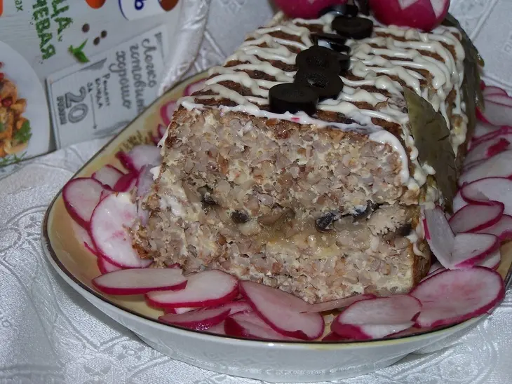 Запеканка из гречки с курицей и грибами за 30 минут: шаг 8