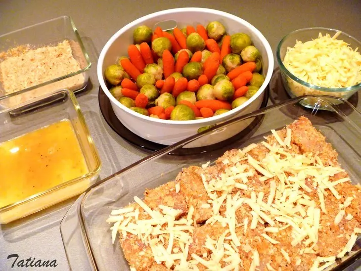 Треска с овощами под сырной корочкой: шаг 4