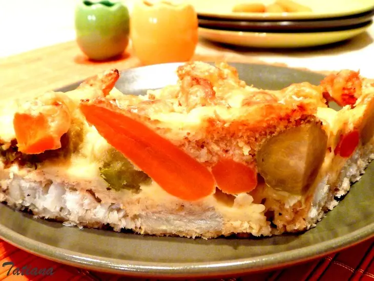 Треска с овощами под сырной корочкой: шаг 7