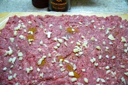 Мясной рулет из двух видов мяса: шаг 3