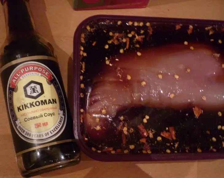 Маринованная свинина в яблочном соке и запечённая в фольге.: шаг 4