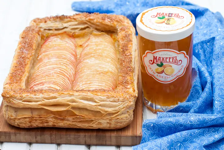 Пирог с яблоками и апельсиновым джемом: шаг 6