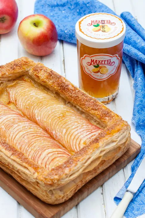 Пирог с яблоками и апельсиновым джемом: шаг 8