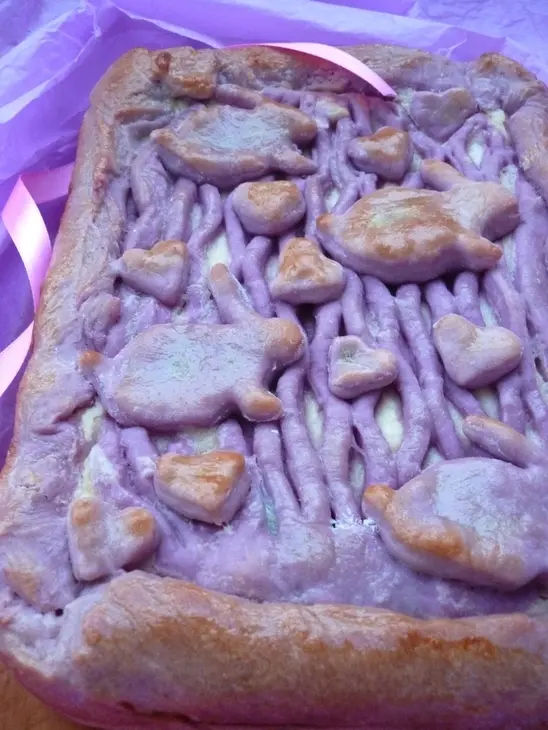 Сиреневый пирог с цветной капустой и сыром: шаг 6