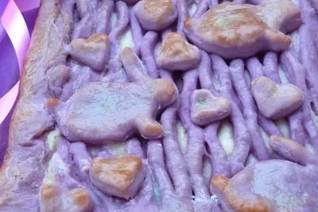 Сиреневый пирог с цветной капустой и сыром: шаг 6