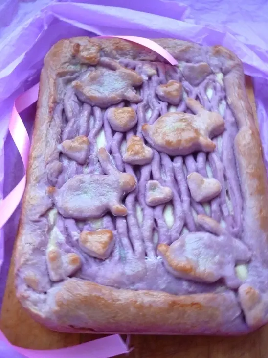 Сиреневый пирог с цветной капустой и сыром: шаг 7