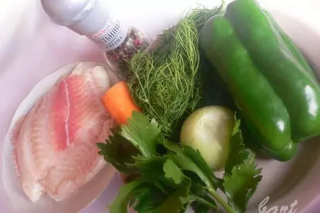 Рыбка жареная с укропным рагу.: шаг 1