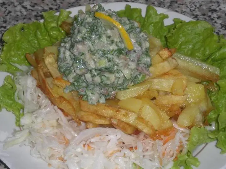Рыбка с зеленью.: шаг 4
