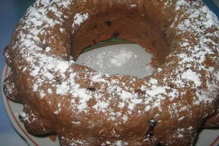 Кекс "столичный" с какао и смородиной.: шаг 4