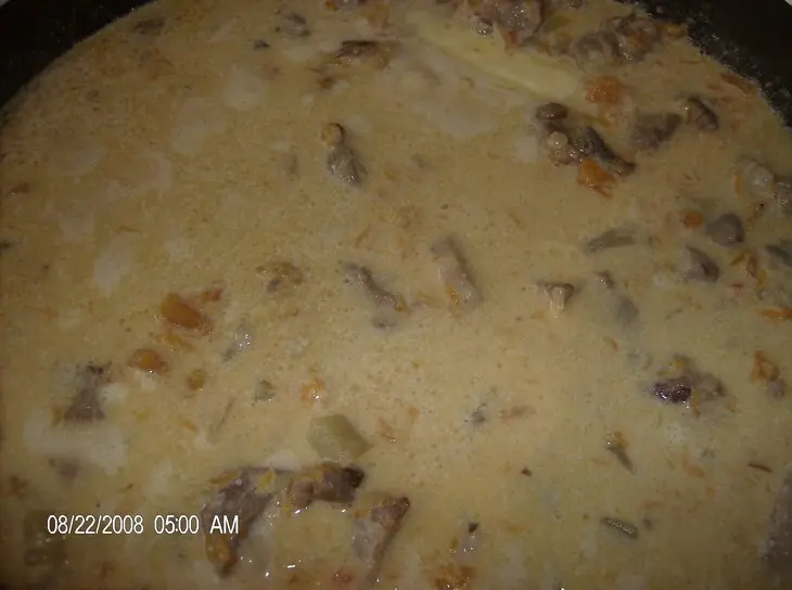 Мясо, тушенное с тыквой,  овощами и грибами: шаг 6