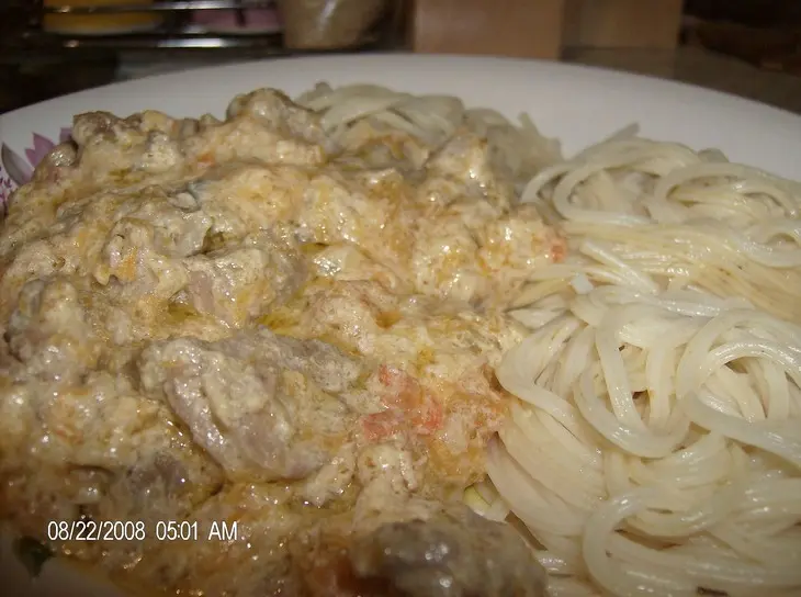 Мясо, тушенное с тыквой,  овощами и грибами: шаг 7