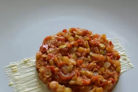 Форель запеченная с маслинами, с овощным гарниром и лимонным соусом.: шаг 6
