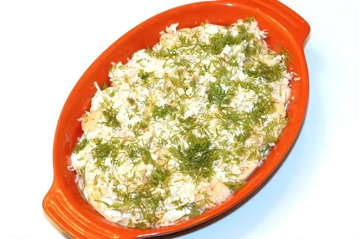Курочка с картофельной запеканкой и укропом: шаг 5