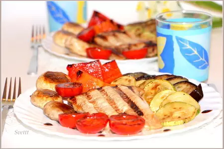 Теплый салат с грудкой индейки и грилованными овощами: шаг 9