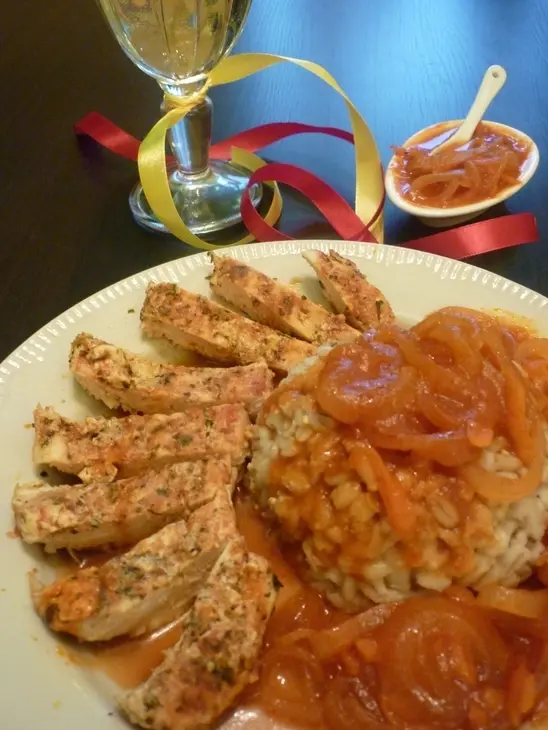 Перловый гарнир к нежной курочке: шаг 7