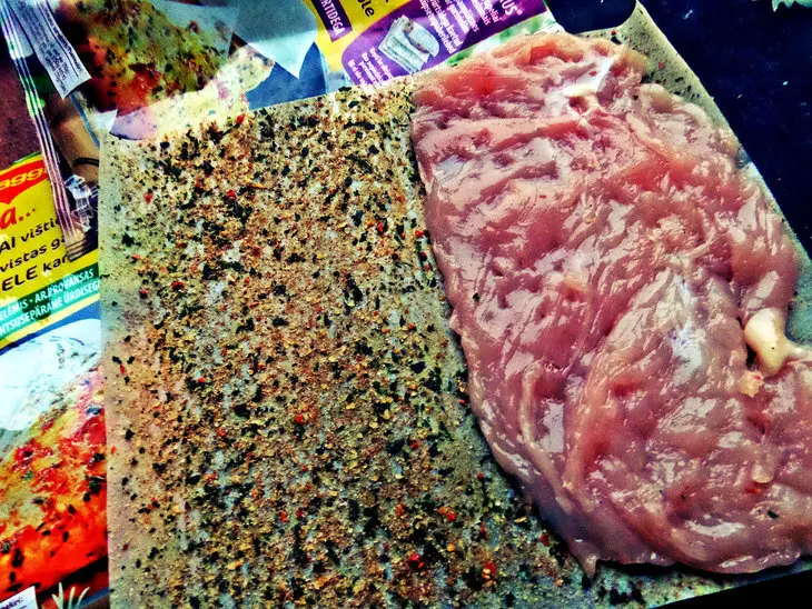 Шампиньоны с фасолью к курочке: шаг 6
