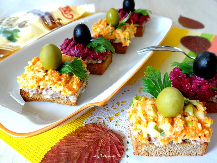 Закусочные тосты с овощами и сардиной: шаг 7