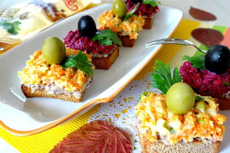 Закусочные тосты с овощами и сардиной: шаг 7