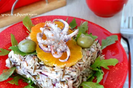 Рисовый экспрессо-салат с осьминогами и соевым соусом: шаг 6