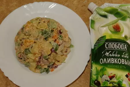 Салат ассорти с морепродуктами: шаг 2